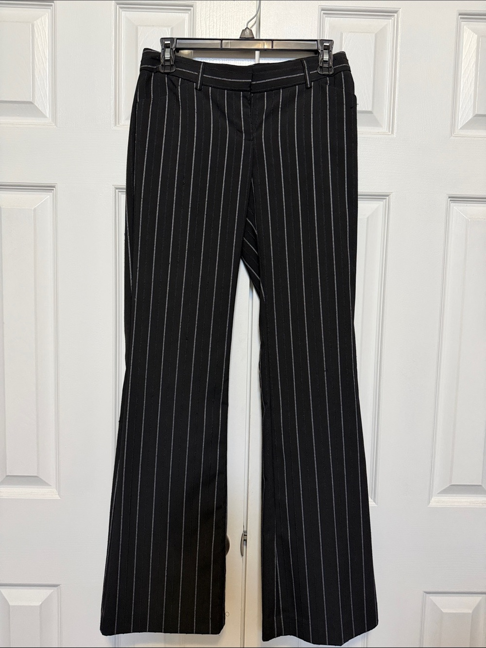 Express Black Pinstripe Boot Cut Pants